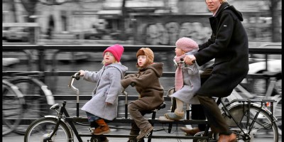 emmener ses enfants à l'école en vélo