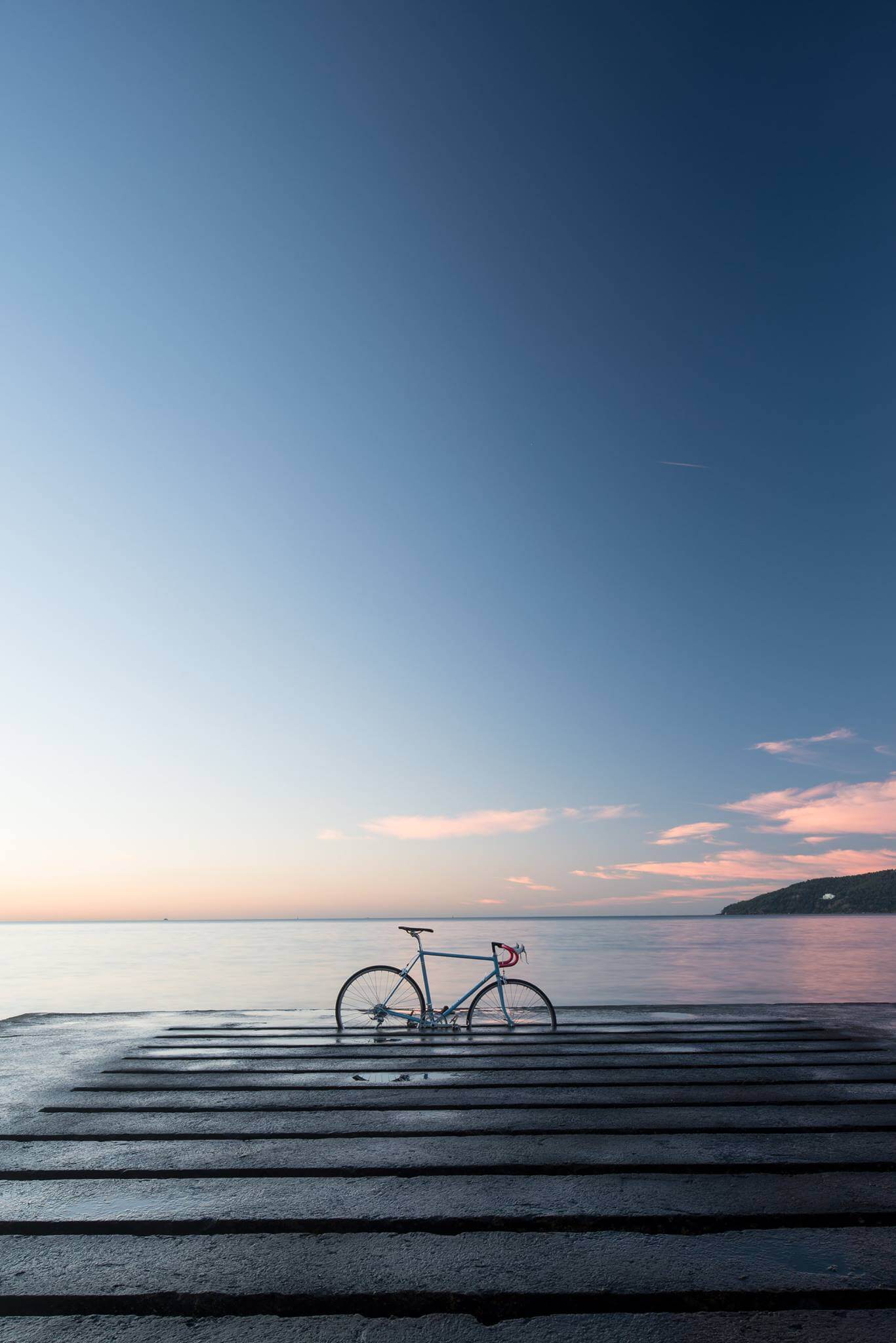 fixie sur la mer