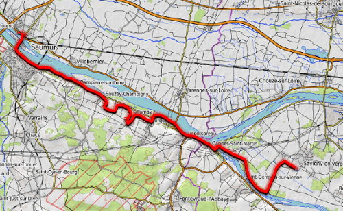 trace GPS sur ev6 saumur